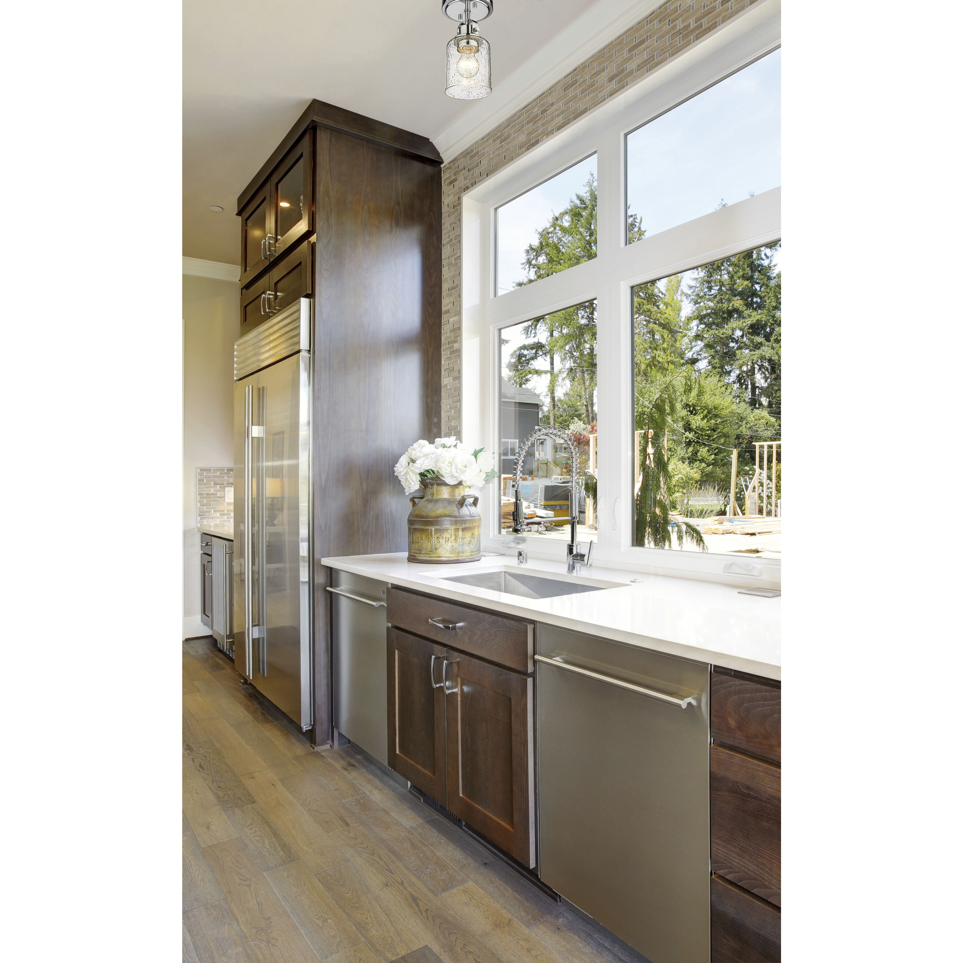 Kinsley 1 Light 5.25 inch Chrome Flush Mount Ceiling Light