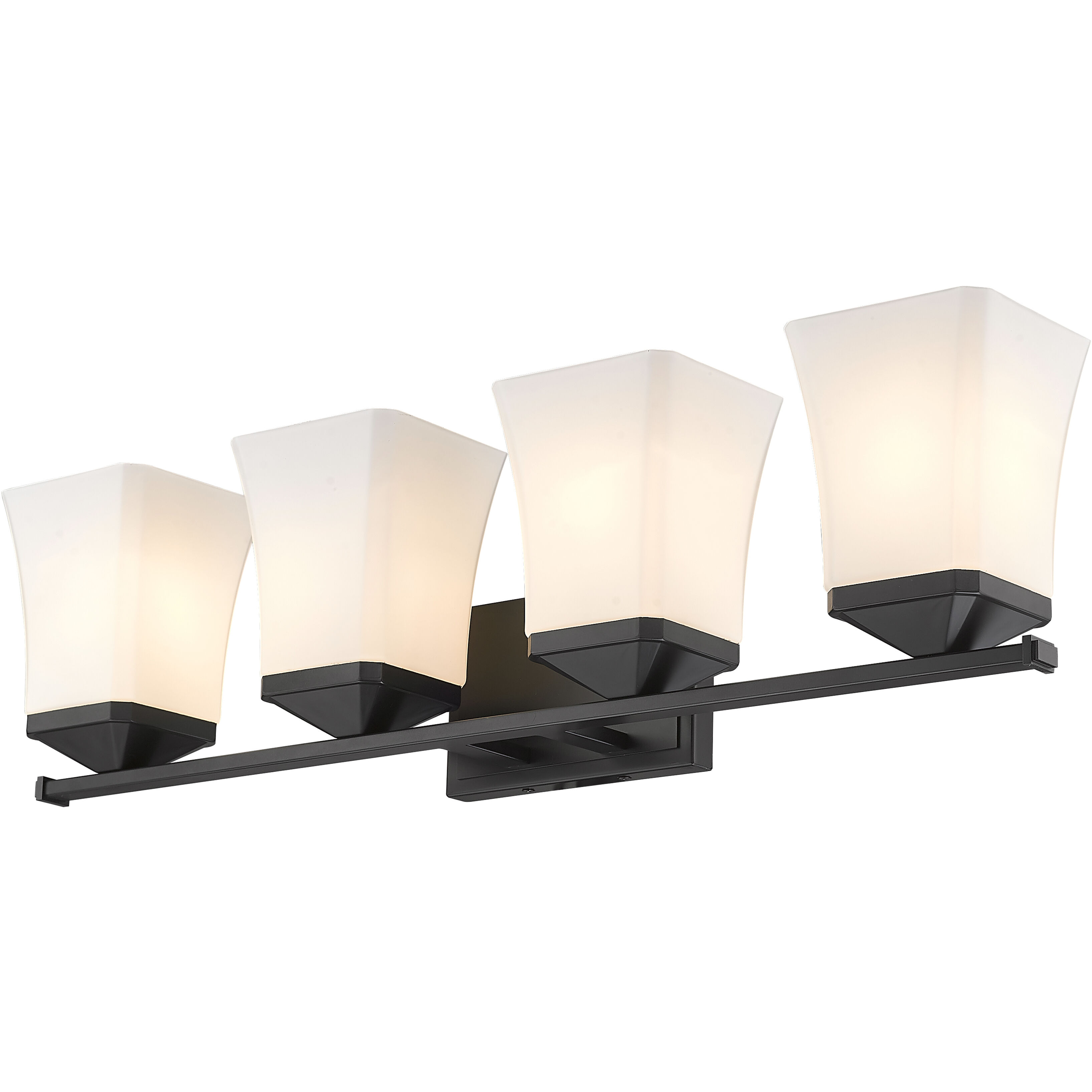 Darcy 4 Light 28 inch Matte Black Vanity Wall Light