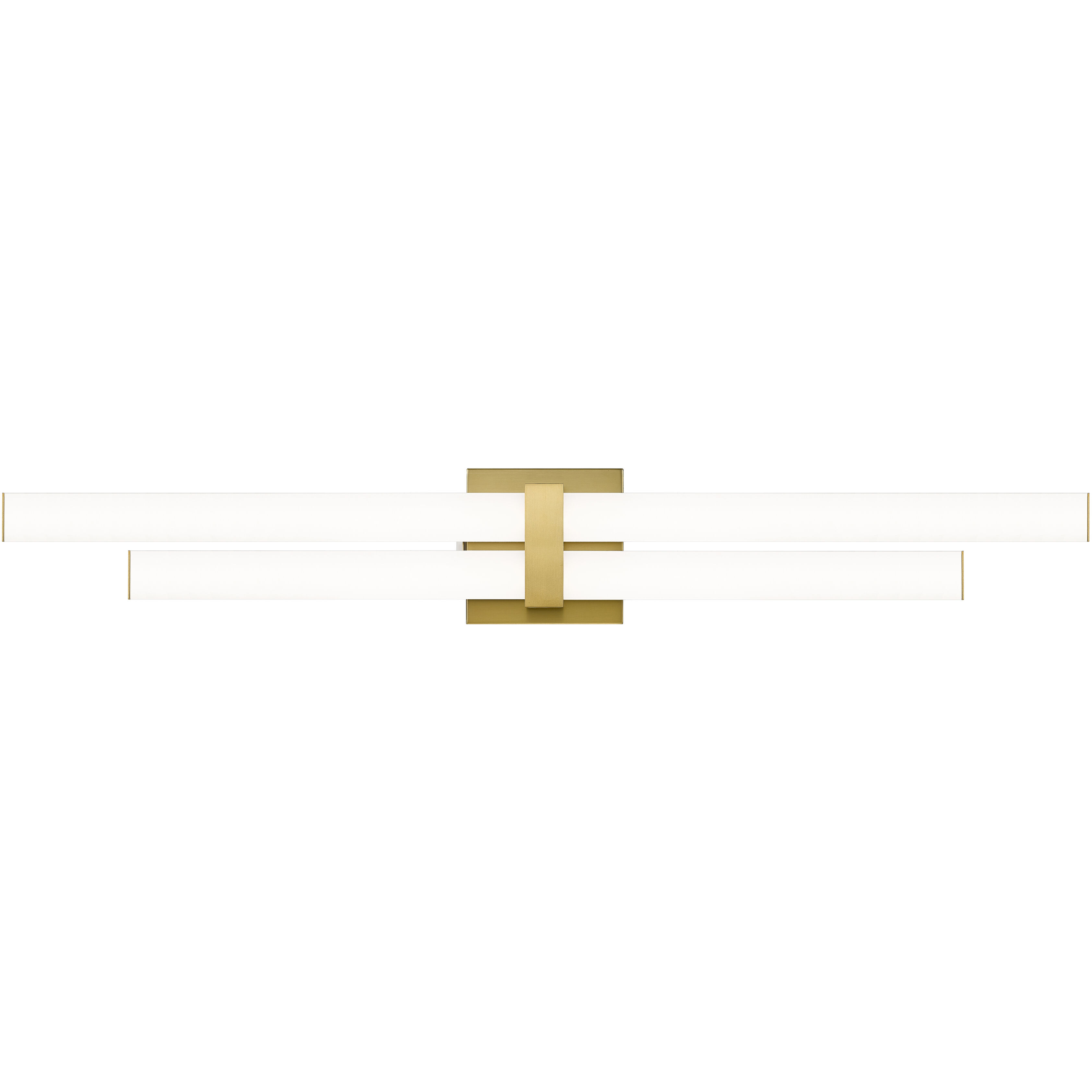 Zane LED 32 inch Modern Gold Vanity Wall Light