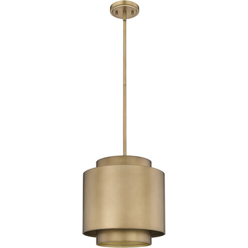 Harlech 1 Light 12.25 inch Rubbed Brass Pendant Ceiling Light