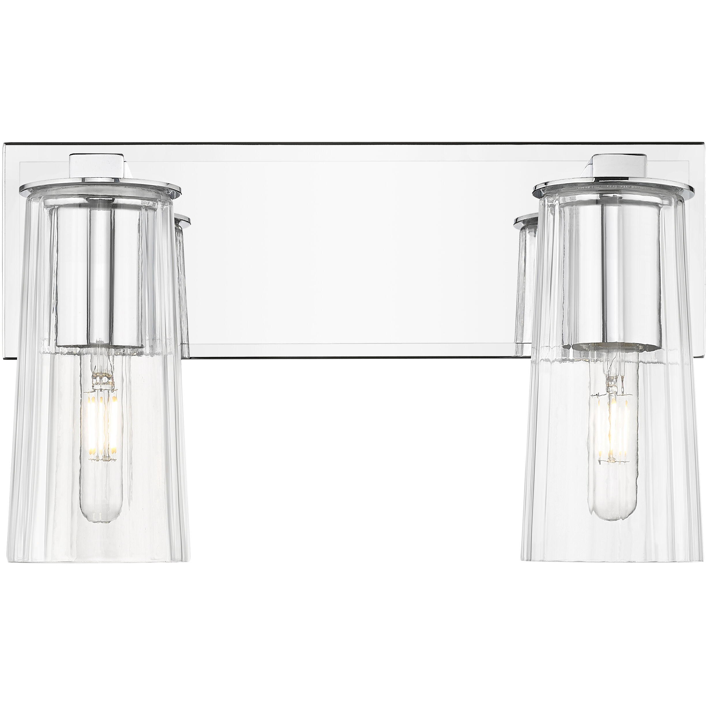 Titus 2 Light 16 inch Chrome Bath Vanity Light Wall Light