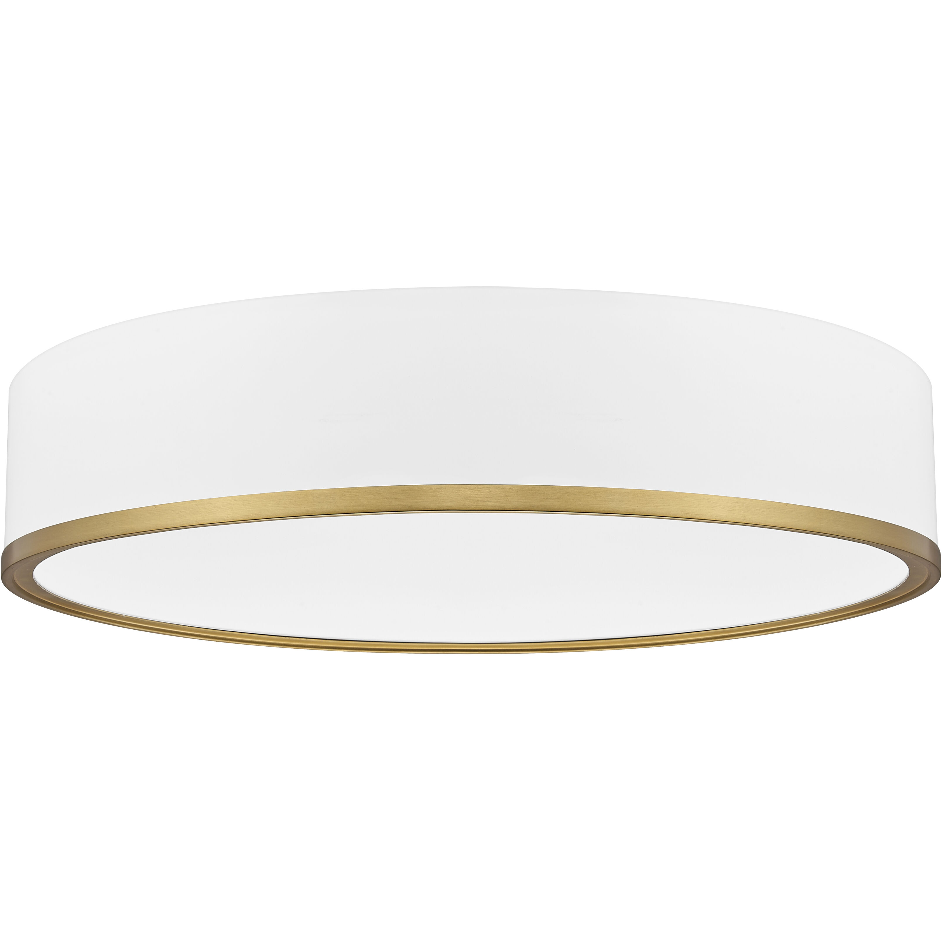 Bradley LED 20.25 inch Matte White and Modern Gold Flush Mount Ceiling Light