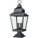 Raphael 4 Light 35 inch Sand Black Outdoor Pier Mounted Fixture in Soft Sand Black