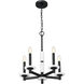 Kaden 5 Light 18 inch Matte Black Chandelier Ceiling Light