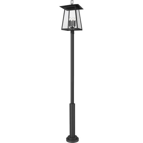 Rainer 6 Light 126 inch Black Outdoor Post Mounted Fixture in G9