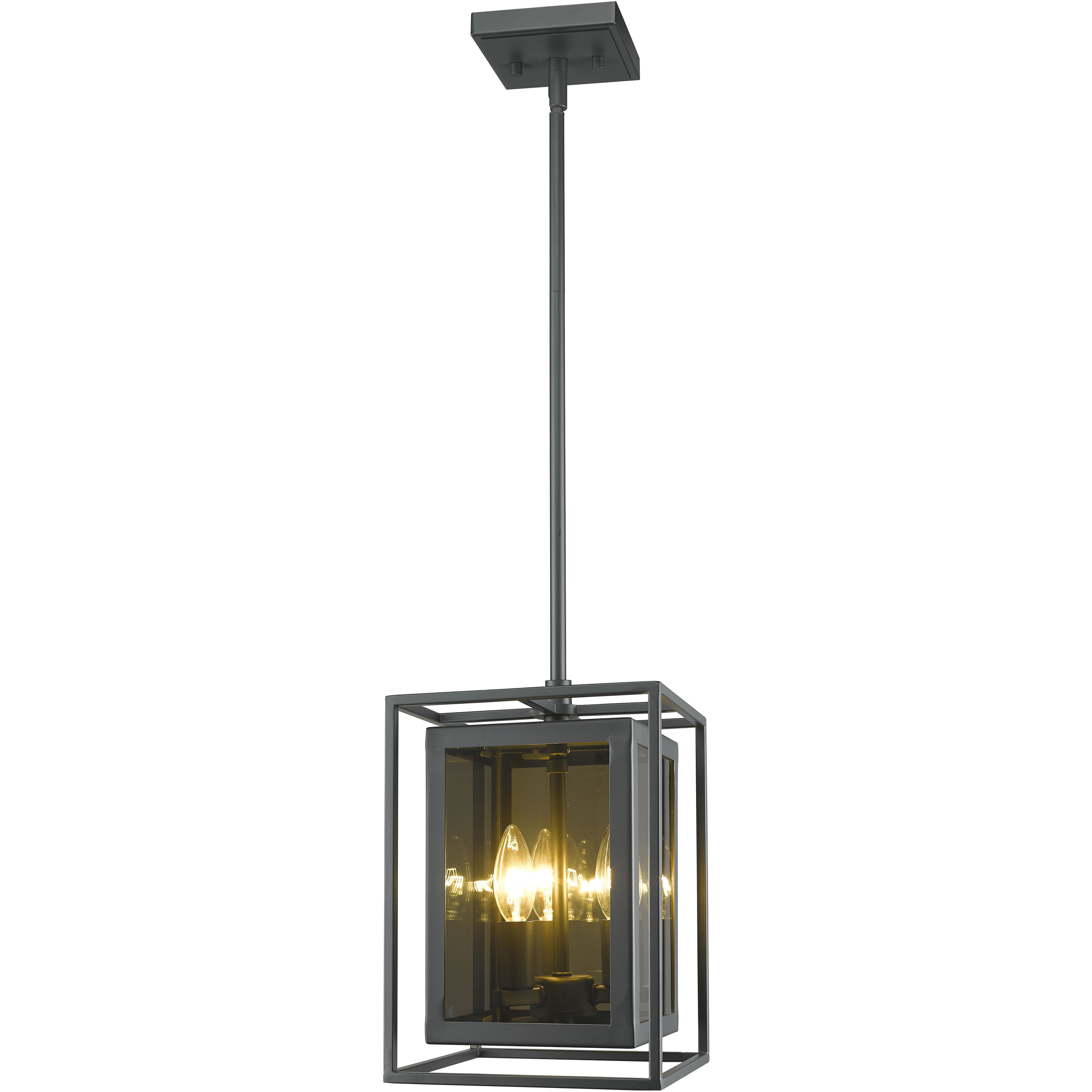 Infinity 3 Light 8 inch Misty Charcoal Pendant Ceiling Light