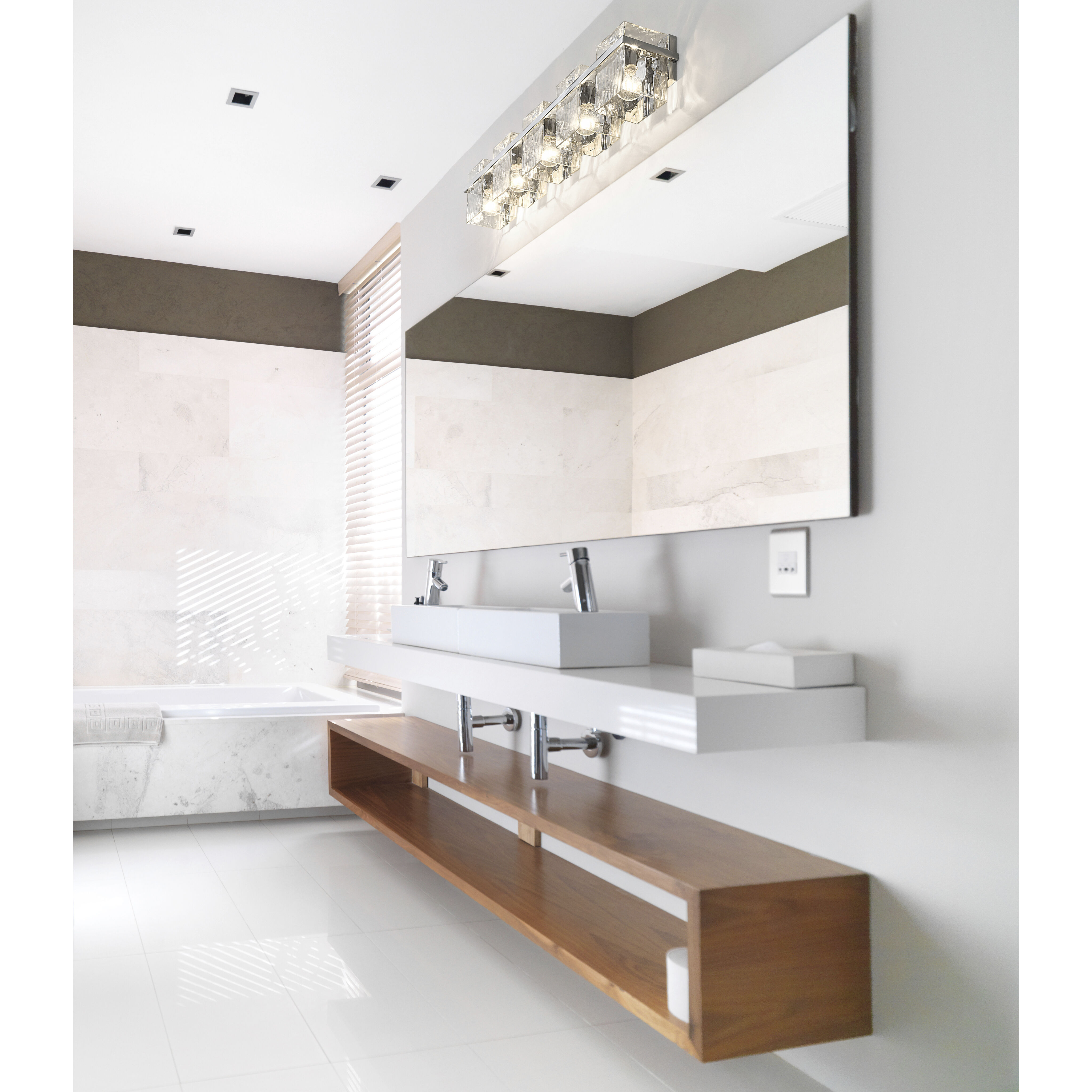 Bennington 5 Light 36.25 inch Chrome Vanity Wall Light