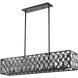 Dealey 7 Light 42.75 inch Matte Black Linear Chandelier Ceiling Light