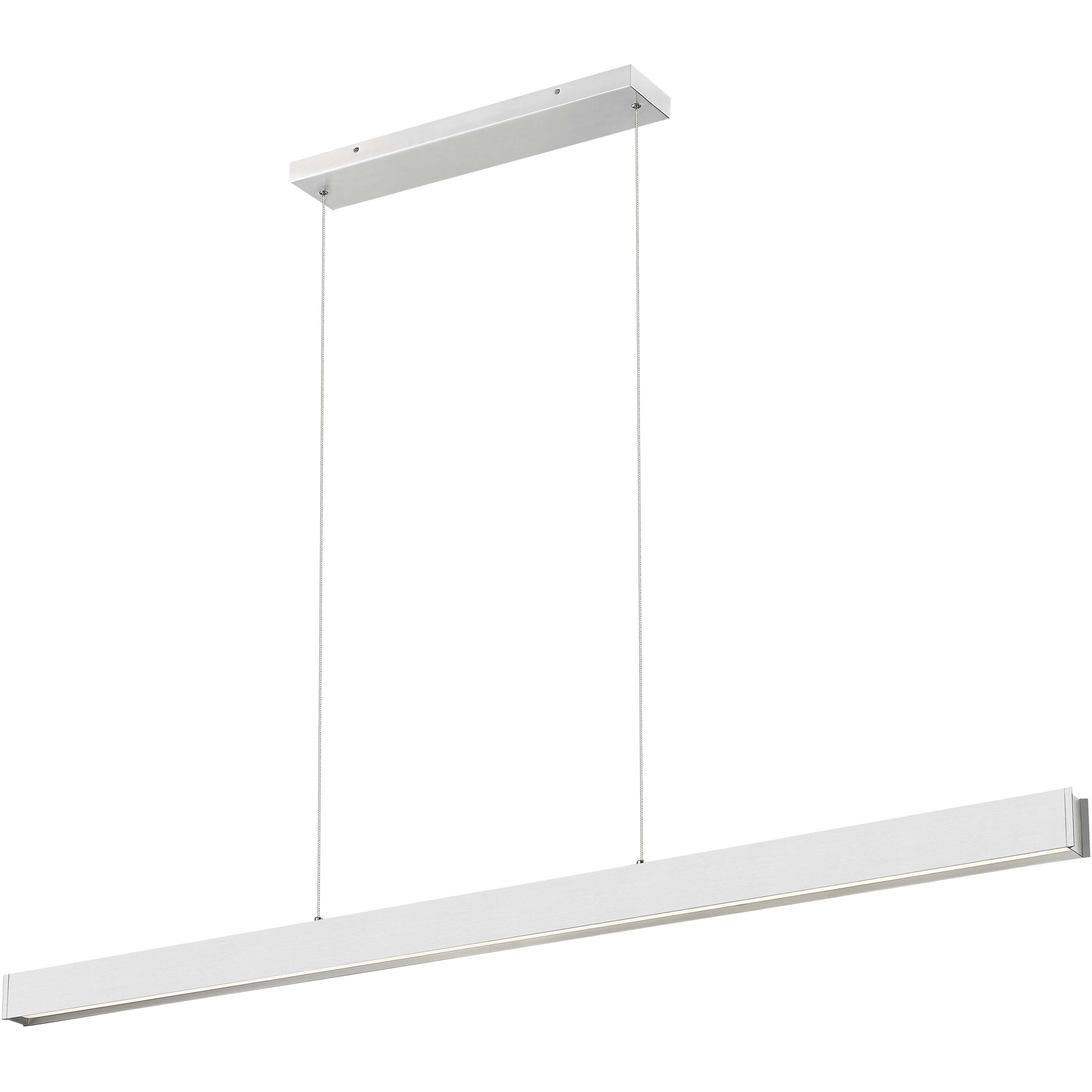 Hudson LED 72 inch Brushed Nickel Linear Chandelier Ceiling Light