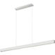 Hudson LED 72 inch Brushed Nickel Linear Chandelier Ceiling Light