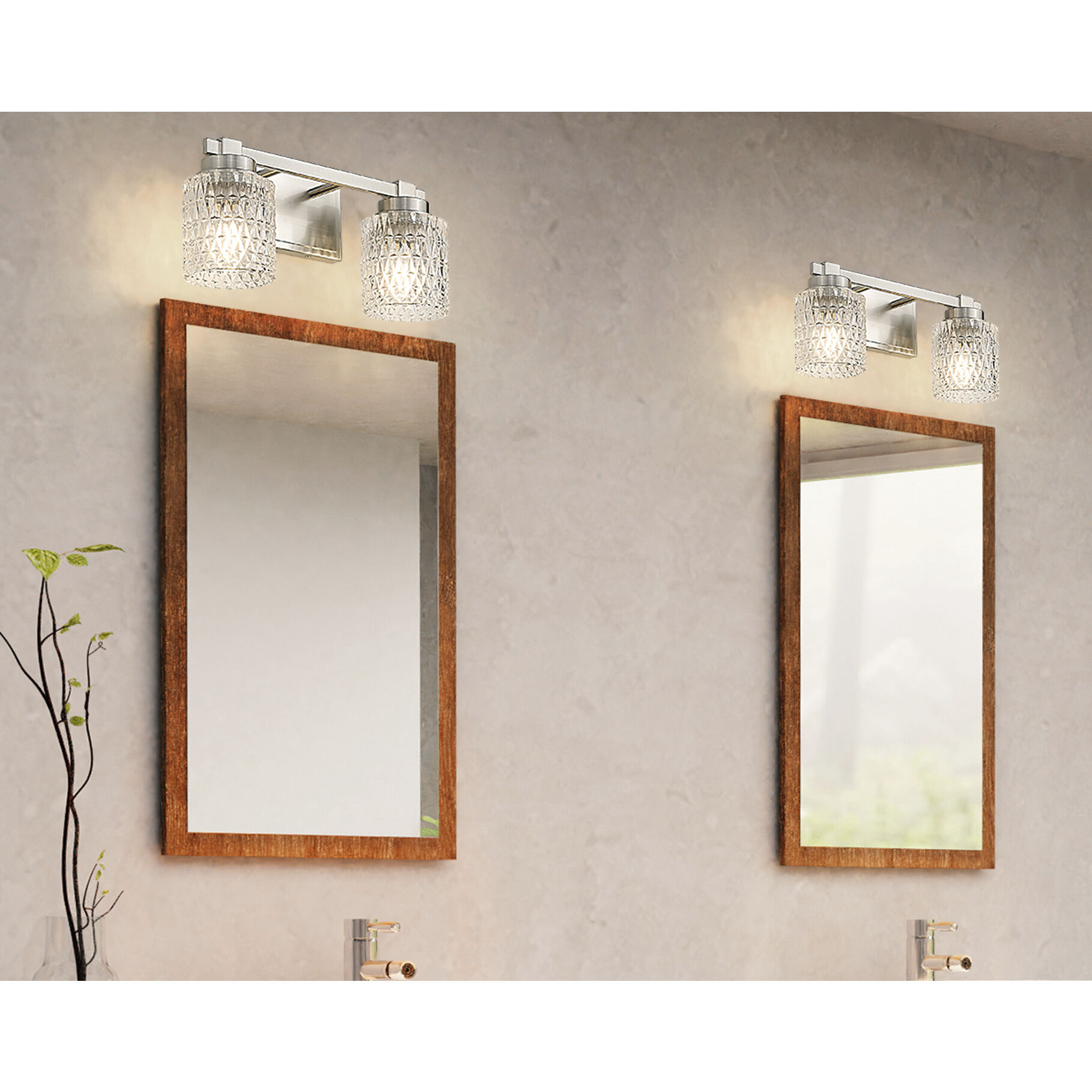 Jacqueline Vanity Wall Light in Brushed Nickel