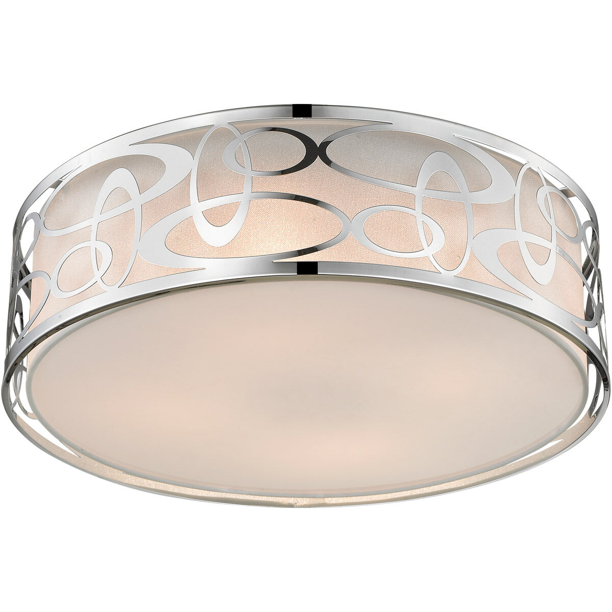 Opal 4 Light 20 inch Chrome Flush Mount Ceiling Light
