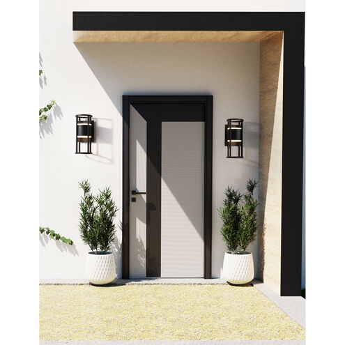 Luca LED 12 inch Black Outdoor Wall Light