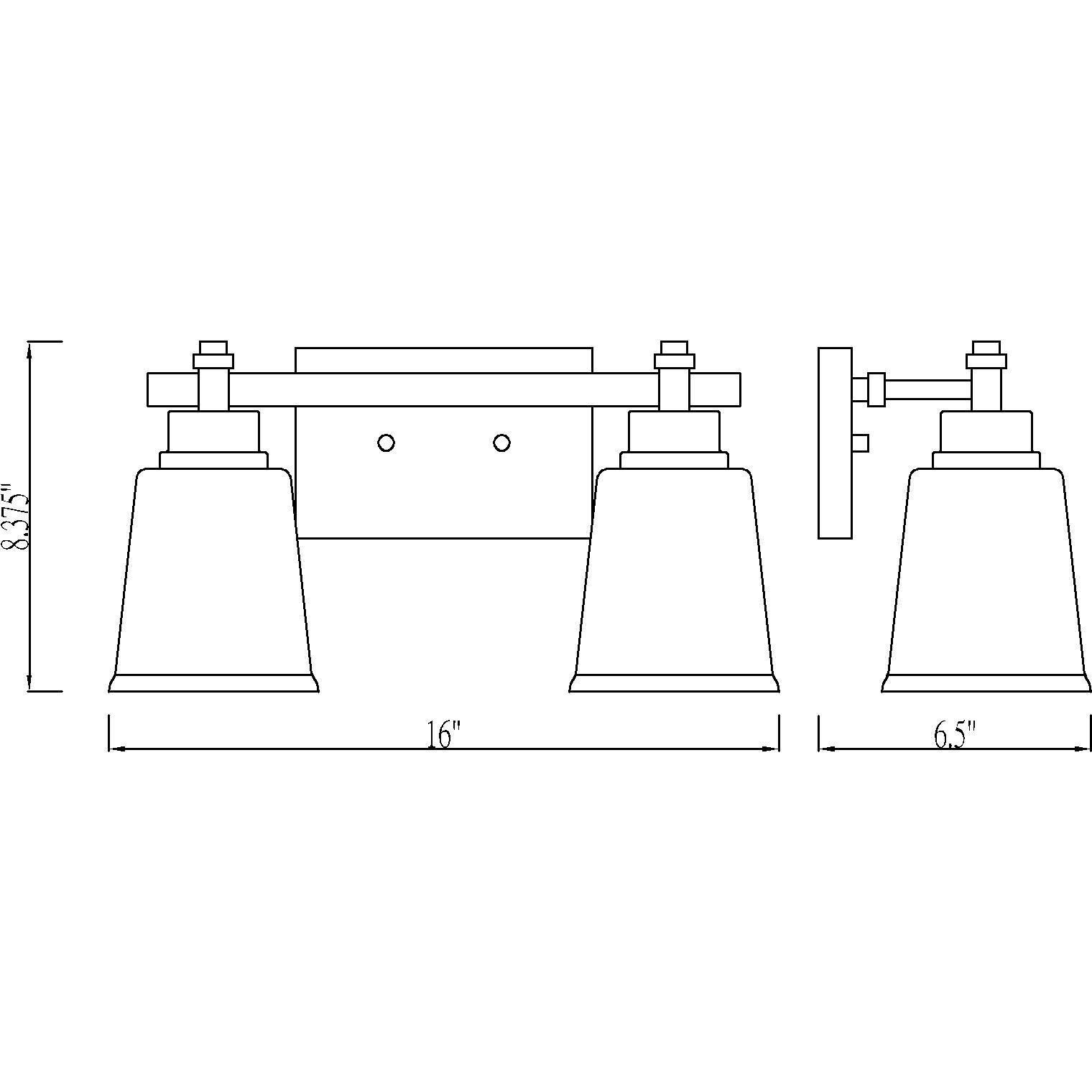 Bohin 2 Light 16 inch Chrome Vanity Wall Light