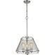 Iuka 3 Light 16 inch Brushed Nickel Pendant Ceiling Light in Brushed Nickel Steel