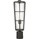 Helix 1 Light 19.5 inch Black Outdoor Post Mount Fixture