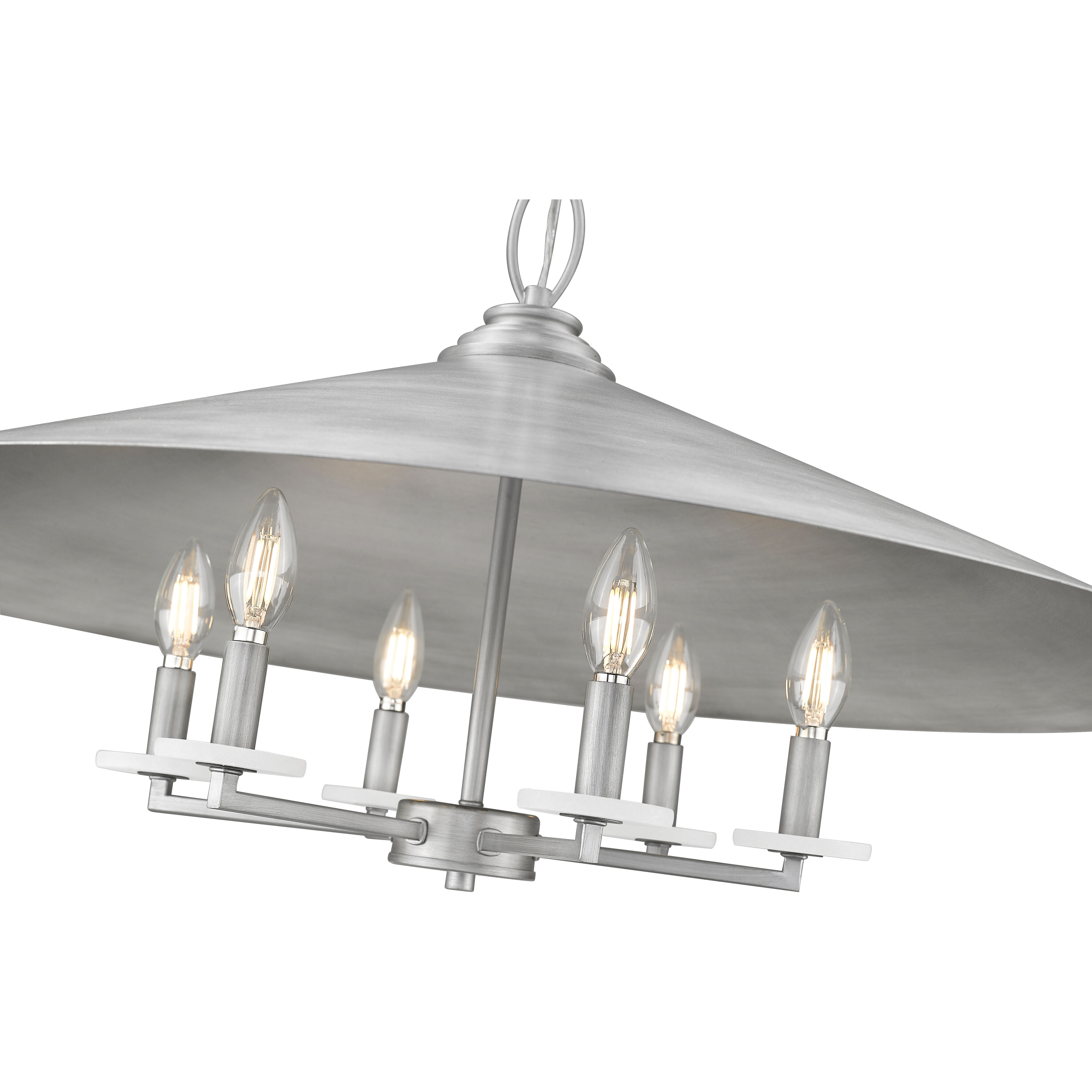 Rialto 6 Light 32 inch Signature Pewter Pendant Ceiling Light