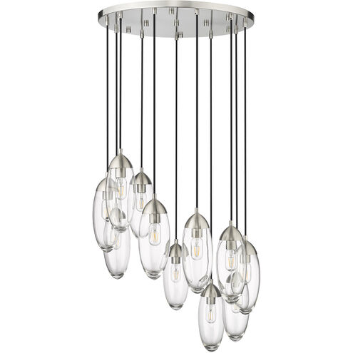 Arden 11 Light 24 inch Brushed Nickel Chandelier Ceiling Light