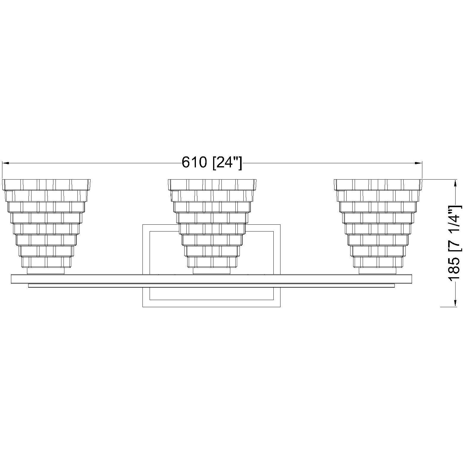 Annalise 3 Light 24 inch Brushed Nickel Vanity Wall Light