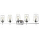 Joliet 5 Light 38 inch Chrome Vanity Wall Light