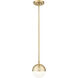 Realm Sphere 1 Light 8.5 inch Modern Gold Pendant Ceiling Light