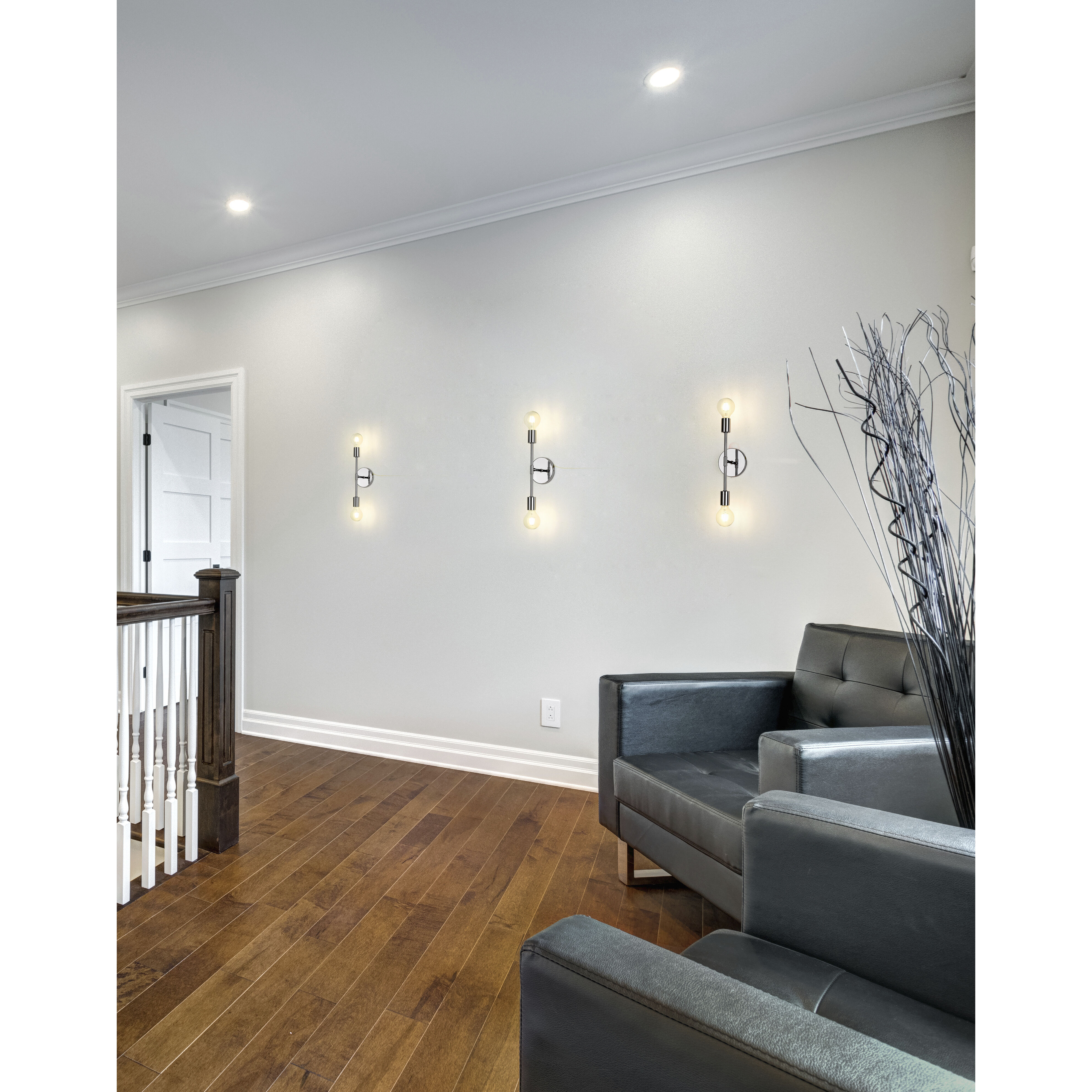 Z-Lite 731-2S-CH Modernist 2 Light 5 inch Chrome Wall Sconce