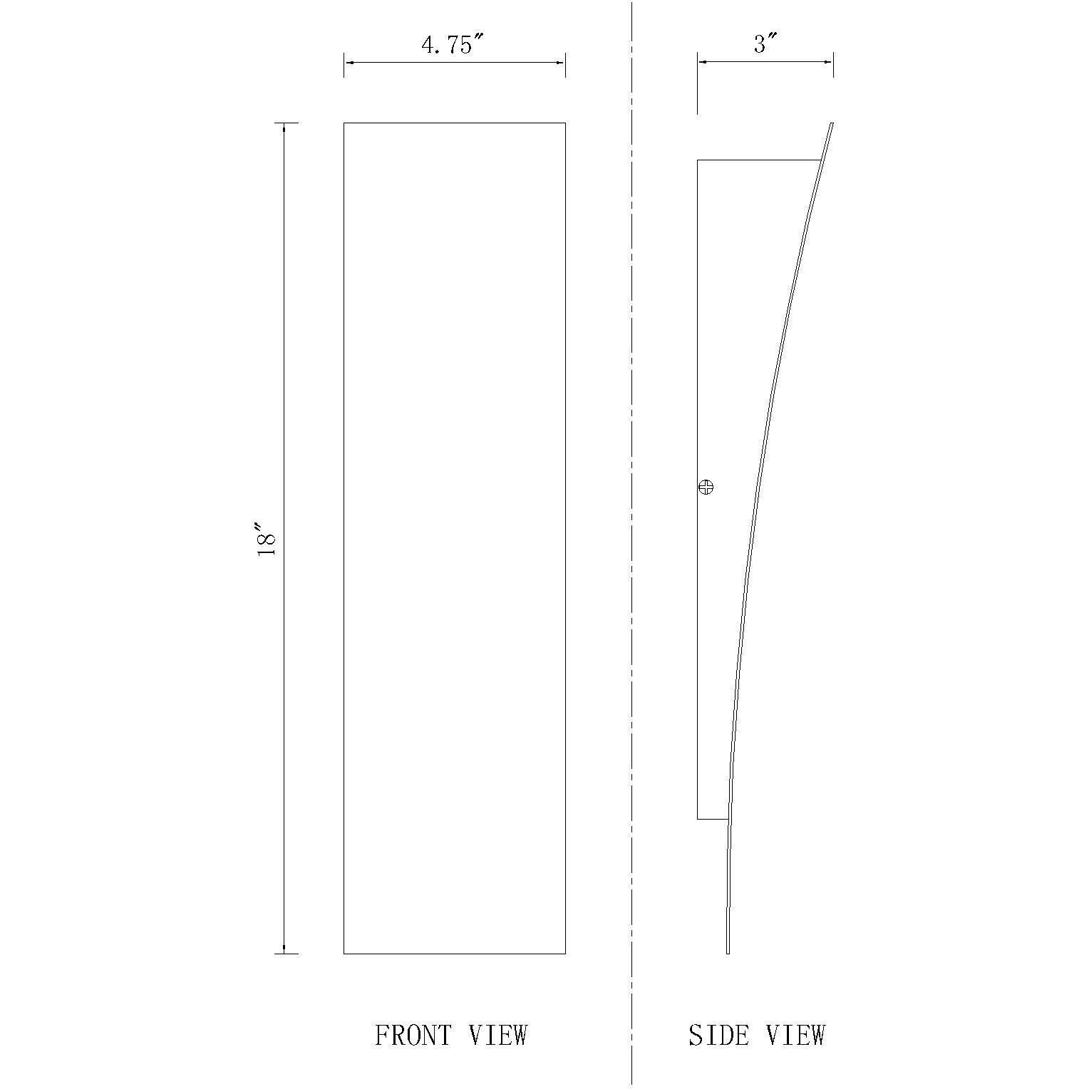 Landrum LED 18 inch Black Outdoor Wall Light