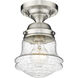Vaughn 1 Light 6 inch Brushed Nickel Flush Mount Ceiling Light