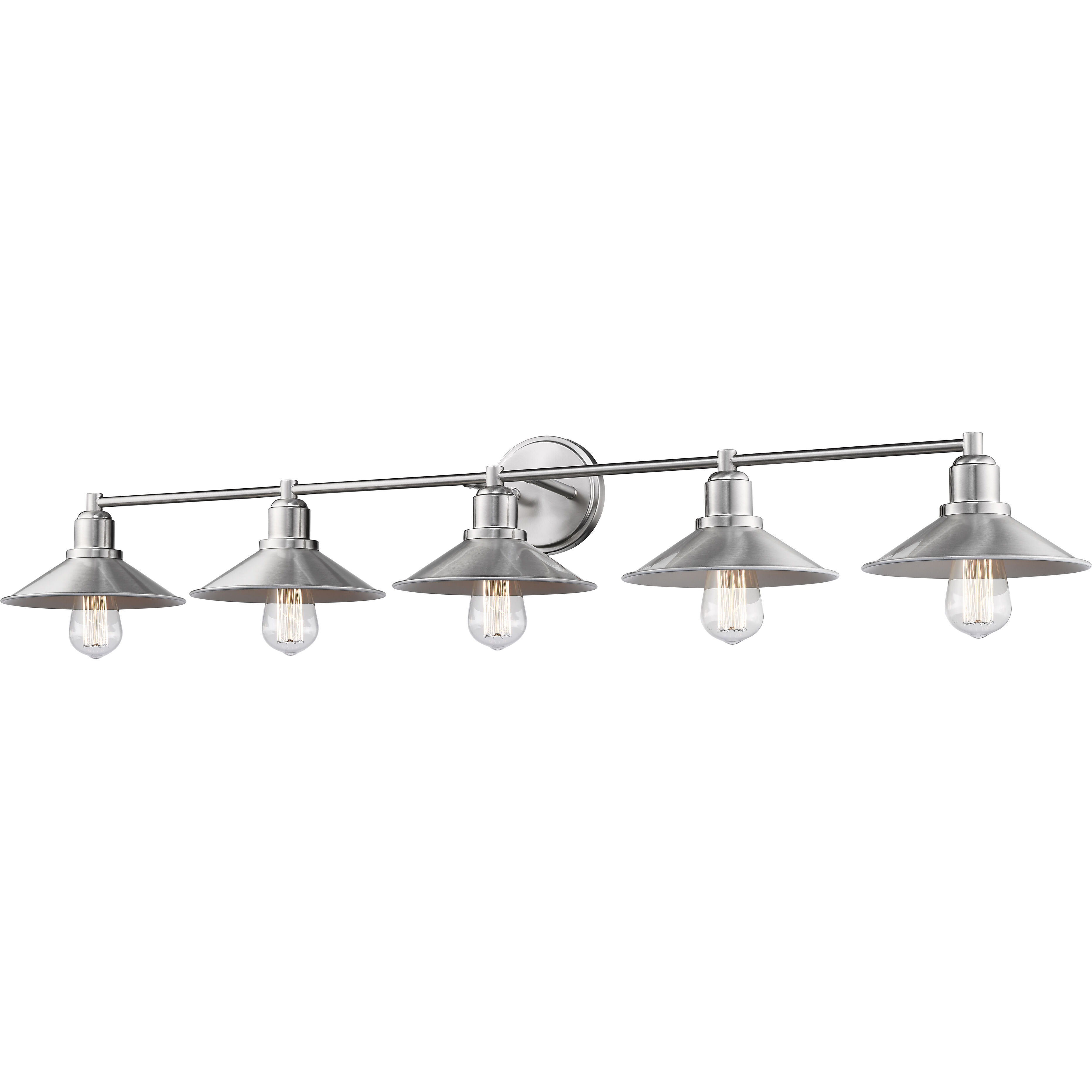 Casa 5 Light 46 inch Brushed Nickel Vanity Wall Light in Brushed Nickel Steel