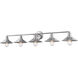 Casa 5 Light 46 inch Brushed Nickel Vanity Wall Light in Brushed Nickel Steel