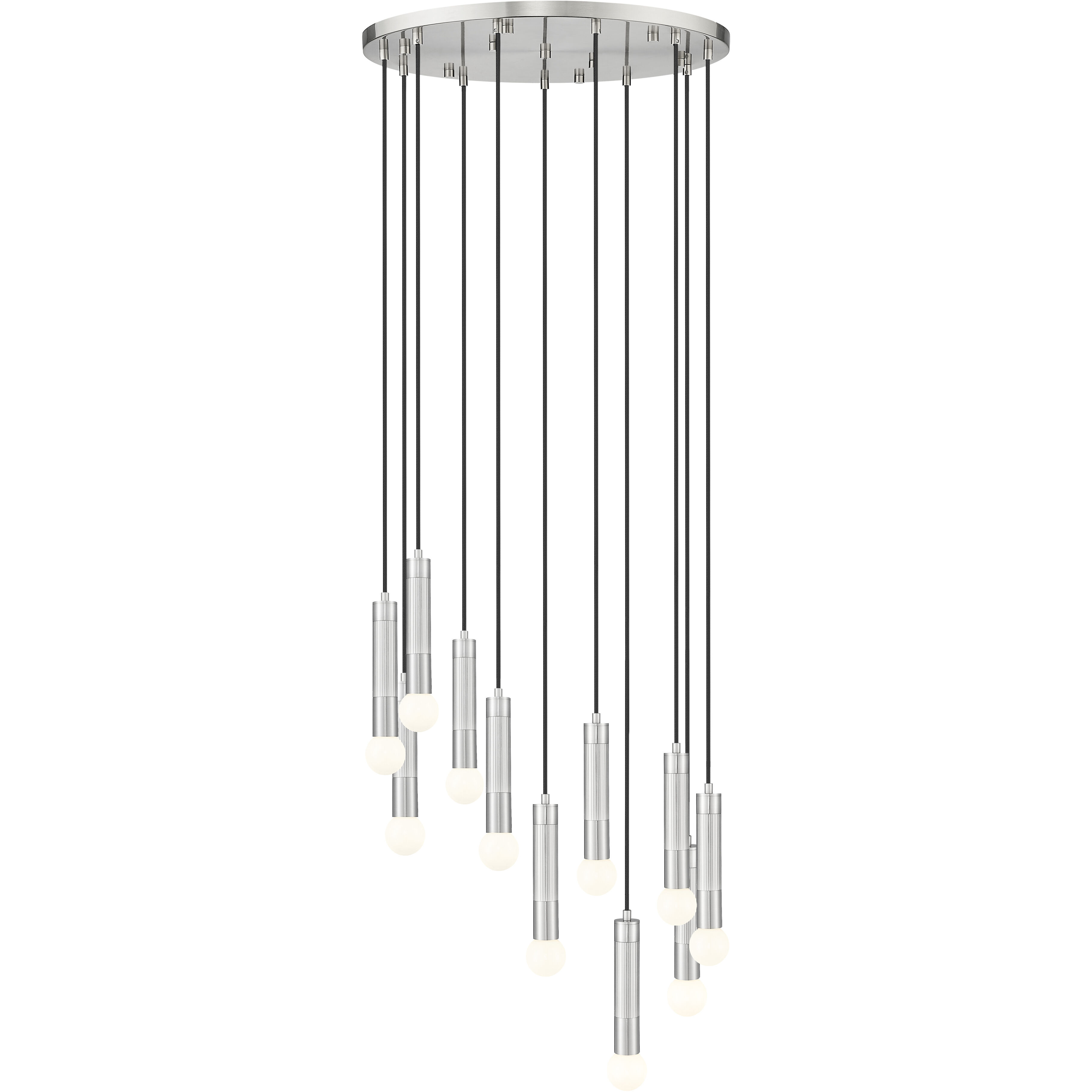Stari 11 Light 24 inch Brushed Nickel Chandelier Ceiling Light