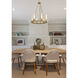 Beau 6 Light 26 inch Rubbed Brass Chandelier Ceiling Light