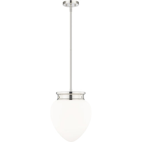 Gideon 1 Light 12.5 inch Polished Nickel Pendant Ceiling Light