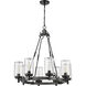 Tahoe 8 Light 29 inch Ashen Barnboard Outdoor Chandelier