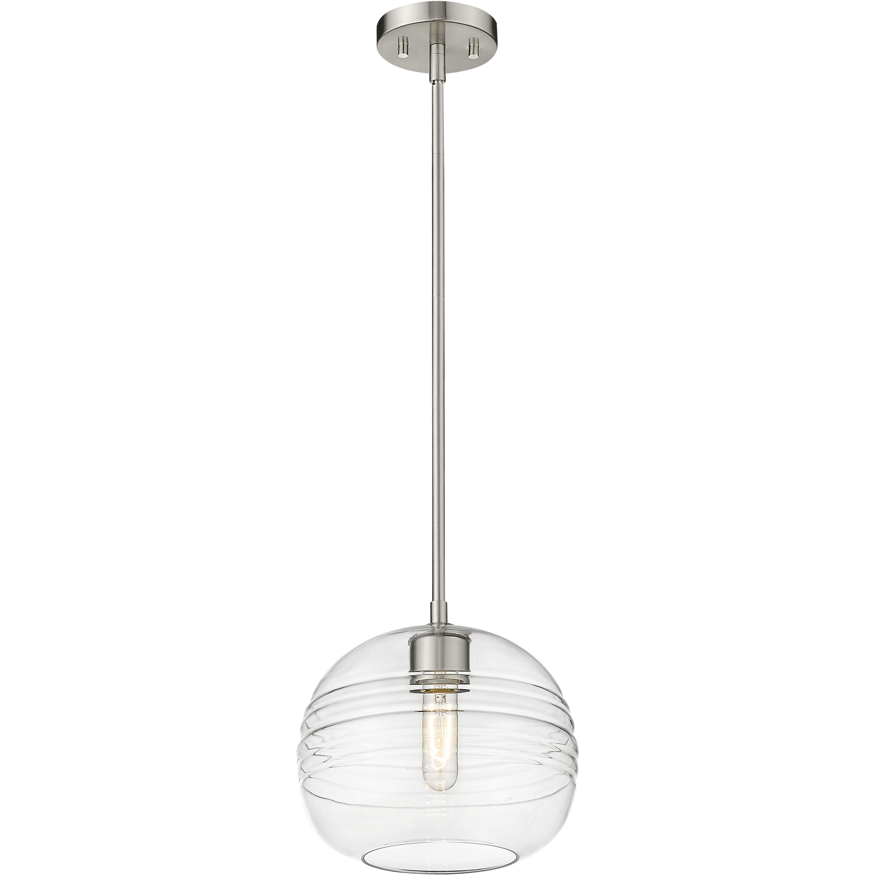 Harmony 1 Light 10 inch Brushed Nickel Pendant Ceiling Light