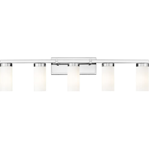 Danica 5 Light 38.75 inch Chrome Bath Vanity Light Wall Light