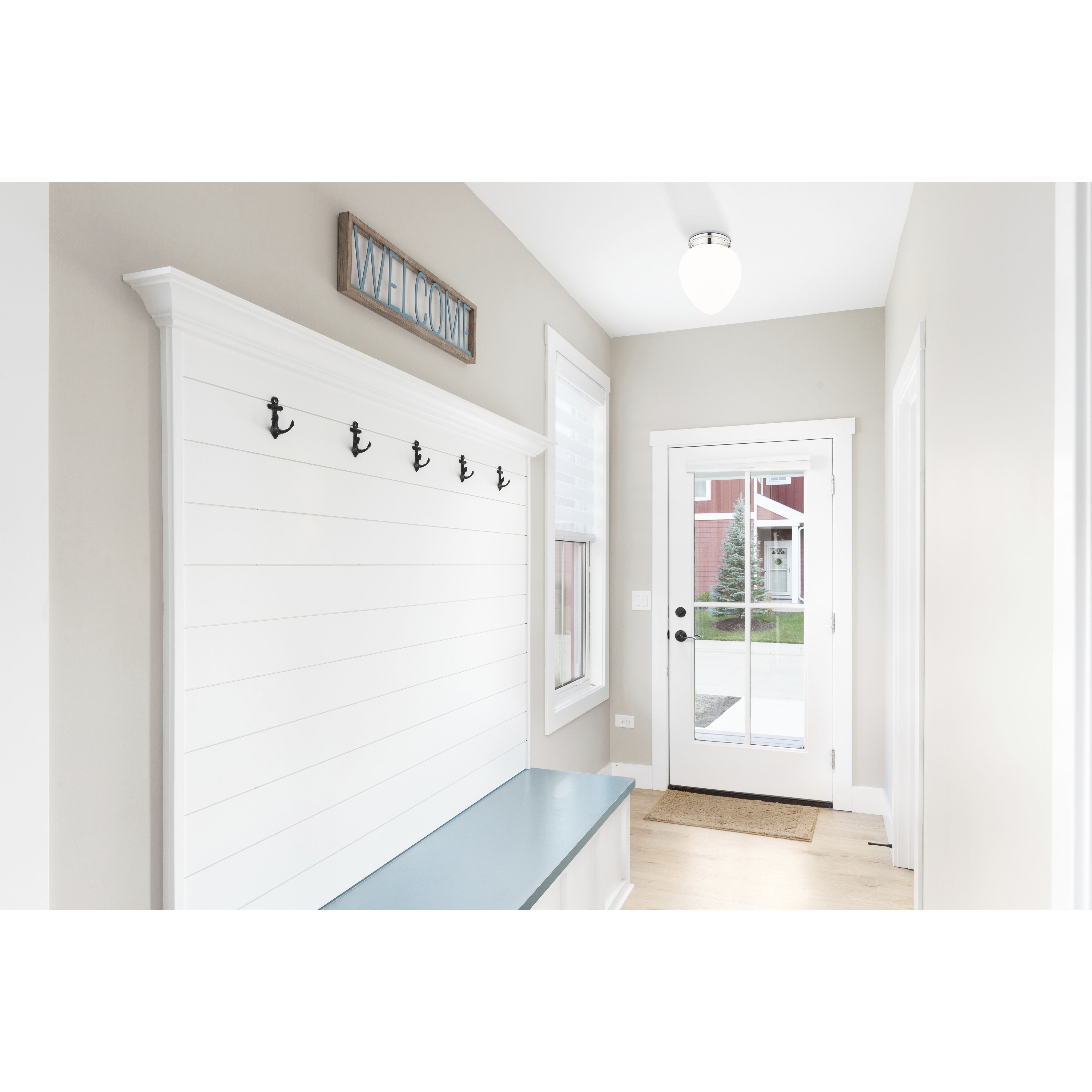 Gideon 1 Light 12.5 inch Polished Nickel Flush Mount Ceiling Light