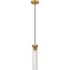 Beau 1 Light 4.75 inch Rubbed Brass Pendant Ceiling Light