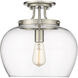 Joliet 1 Light 13 inch Brushed Nickel Semi Flush Mount Ceiling Light