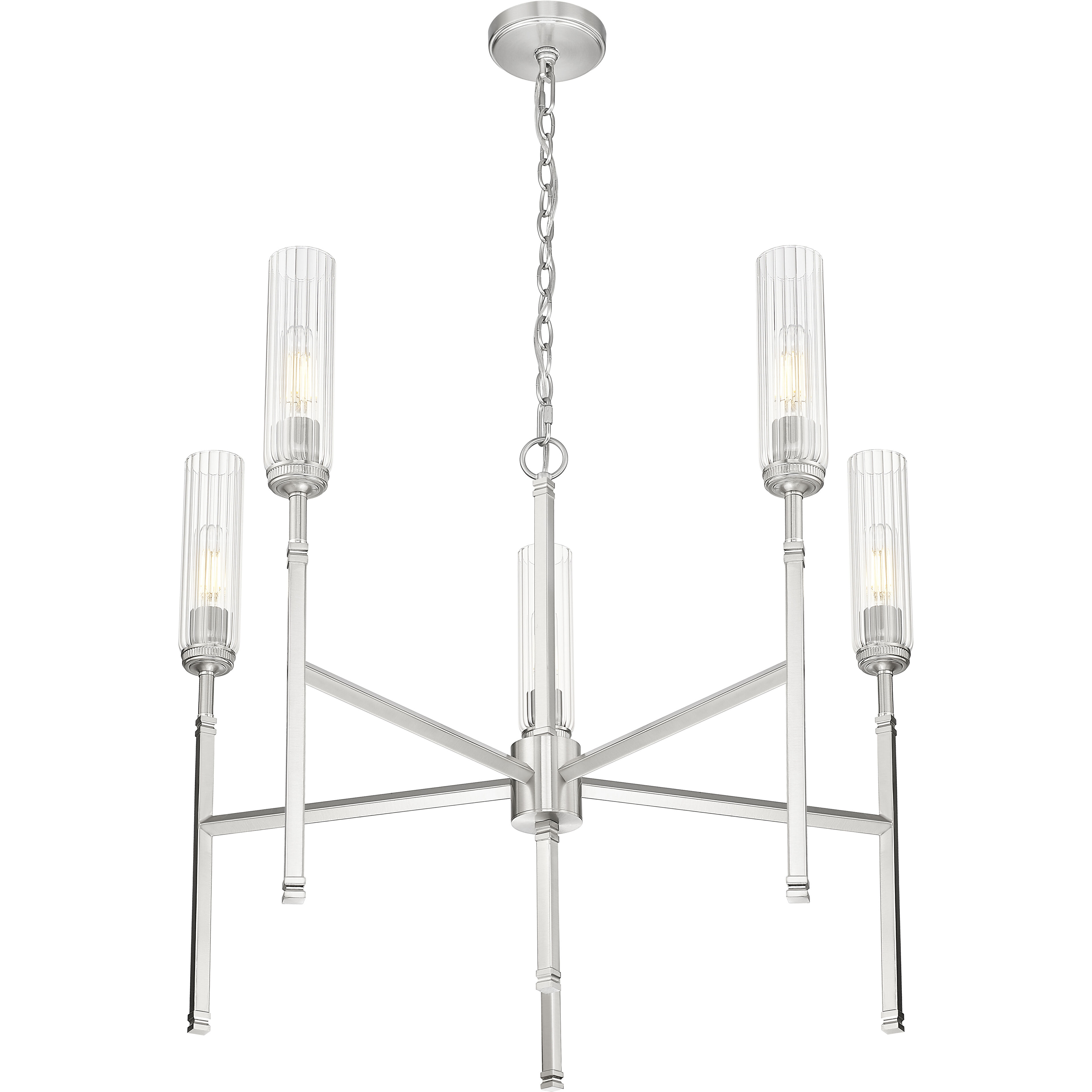 Esme 5 Light 32 inch Brushed Nickel Chandelier Ceiling Light