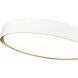 Kawan LED 20 inch Matte White and Modern Gold Flush Mount Ceiling Light