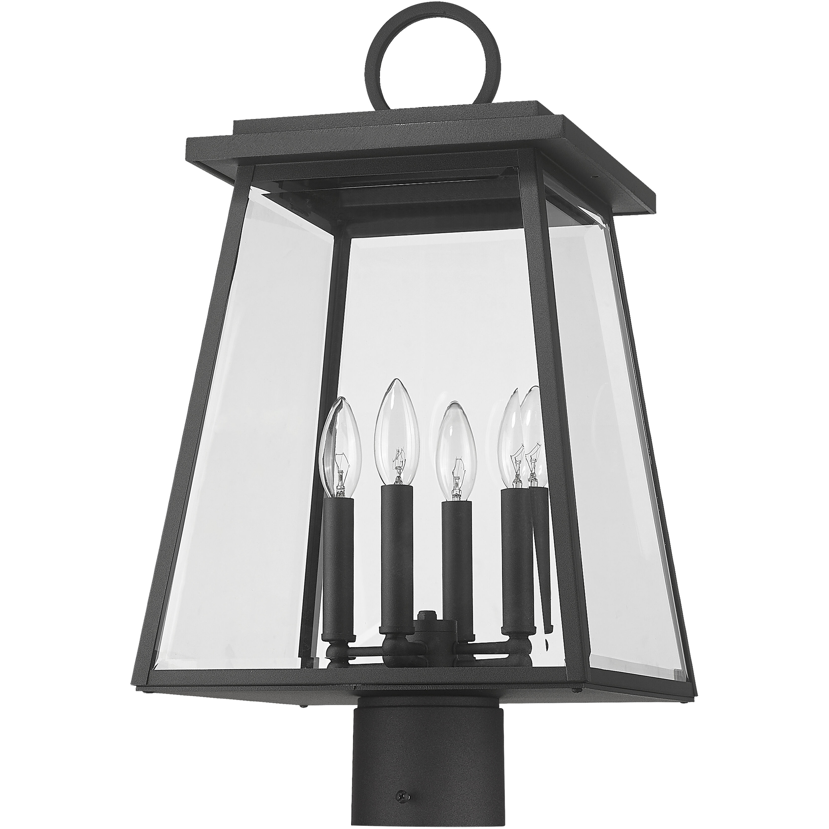 Broughton 4 Light 22.5 inch Black Outdoor Post Mount Fixture