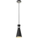 Soriano 1 Light 5.5 inch Matte Black and Brushed Nickel Pendant Ceiling Light