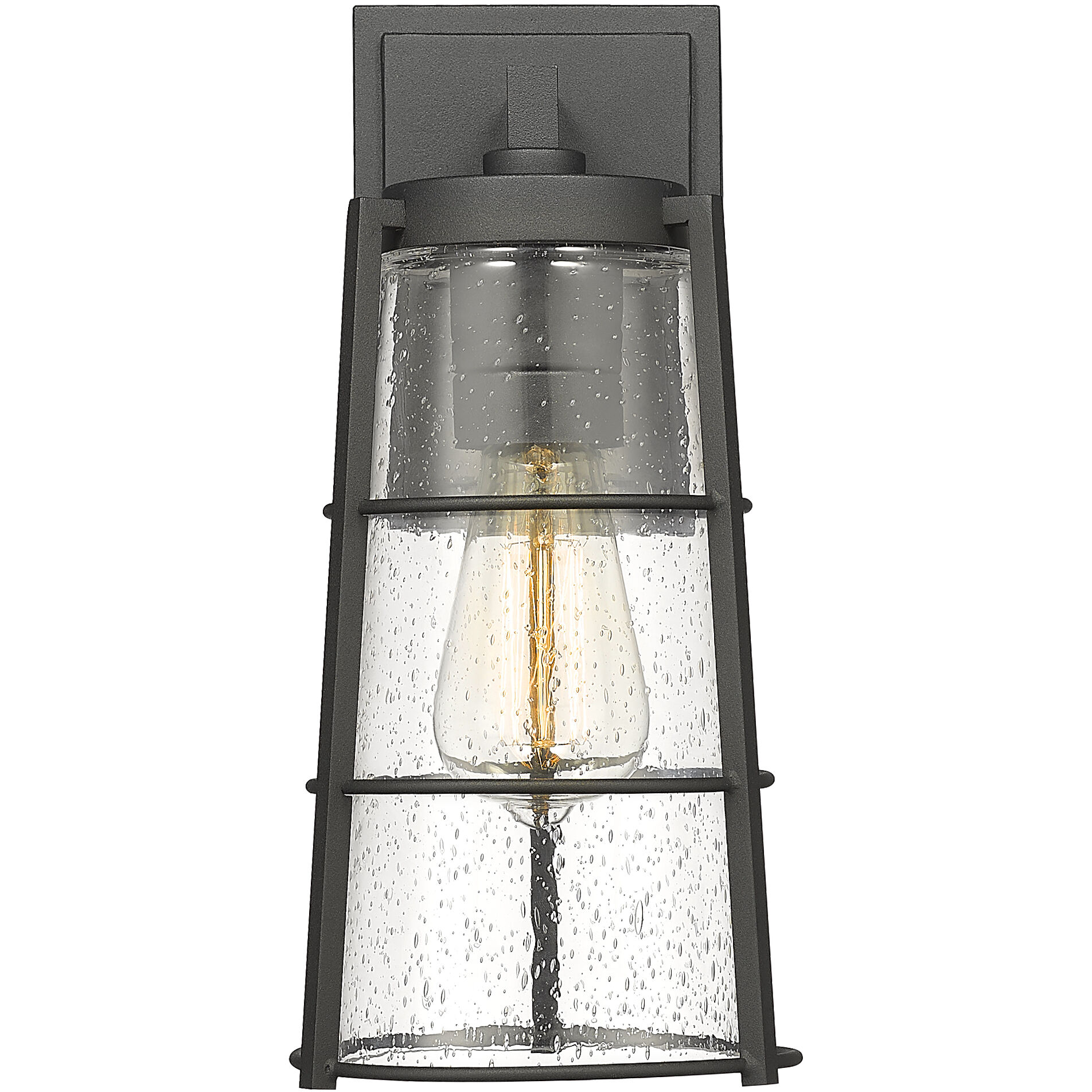 Helix 1 Light 13 inch Black Outdoor Wall Light