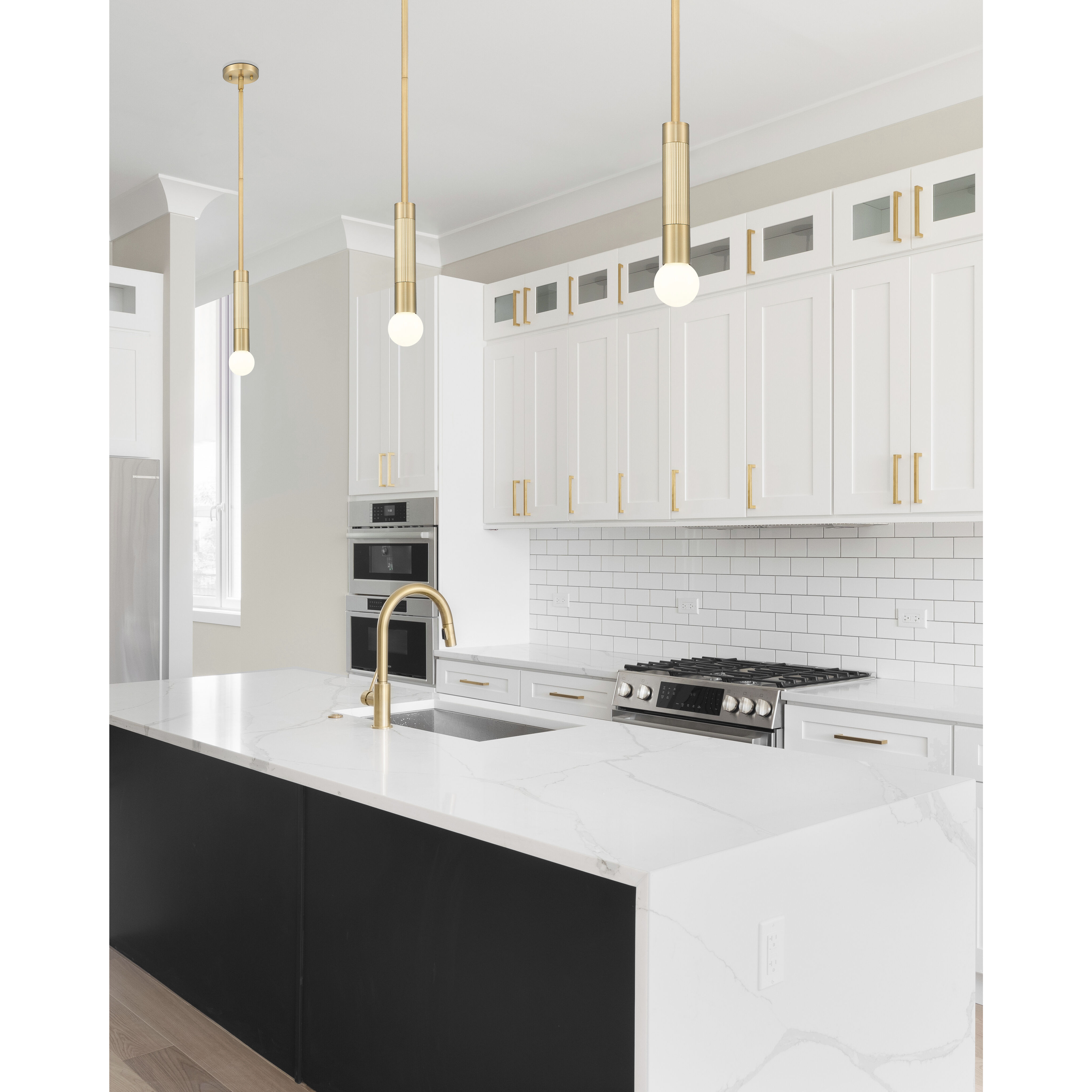 Stari 1 Light 4.75 inch Modern Gold Pendant Ceiling Light