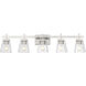 Lauren 5 Light 39 inch Brushed Nickel Vanity Wall Light