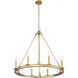 Barclay 8 Light 33 inch Rubbed Brass Chandelier Ceiling Light