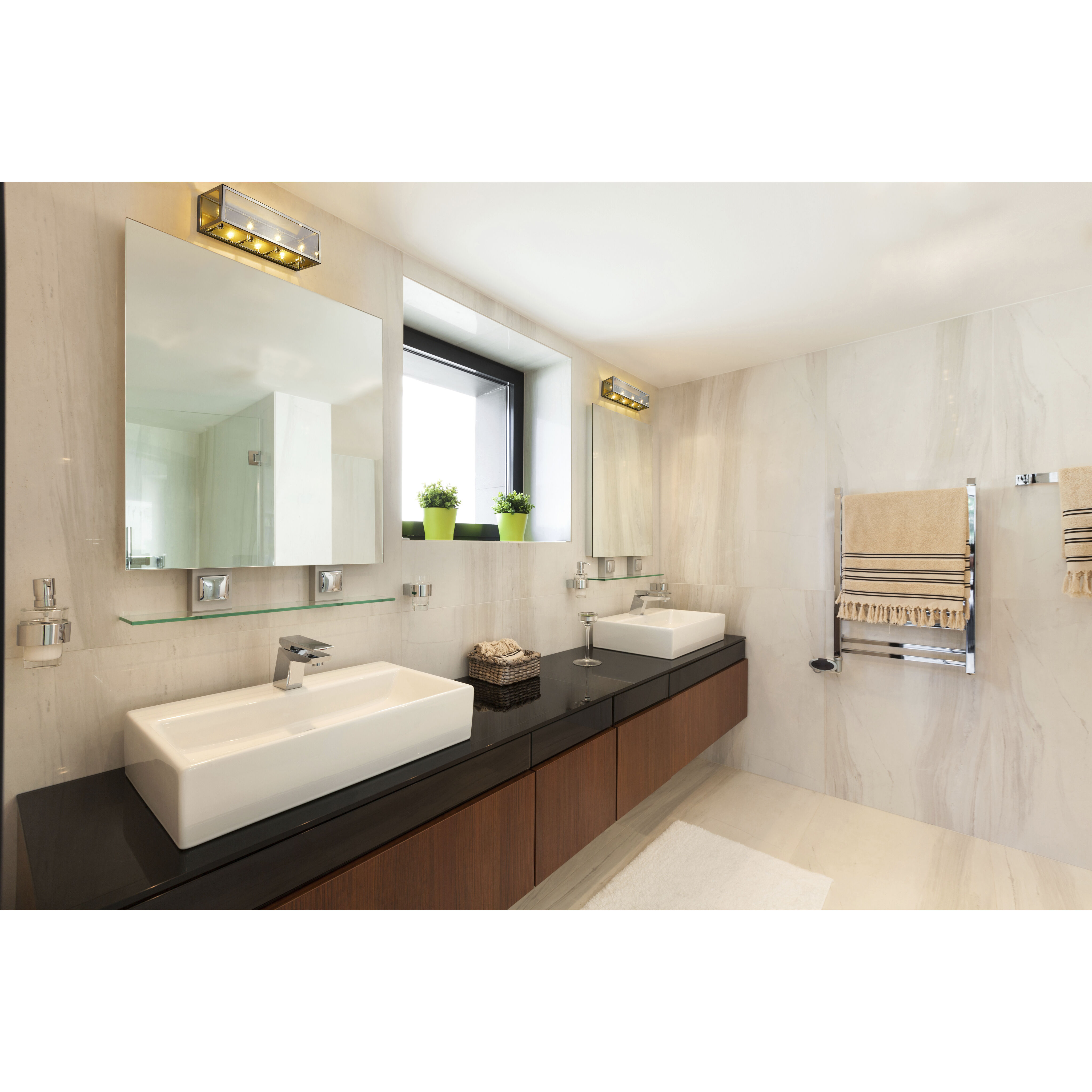 Infinity 4 Light 24 inch Chrome Vanity Wall Light