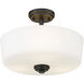 Arlington 3 Light 14.75 inch Bronze Semi Flush Mount Ceiling Light