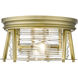Cape Harbor 2 Light 12 inch Rubbed Brass Flush Mount Ceiling Light
